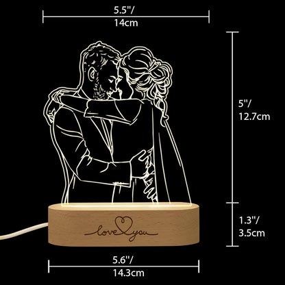 Lámpara Personalizada con Foto 15x15 cm
