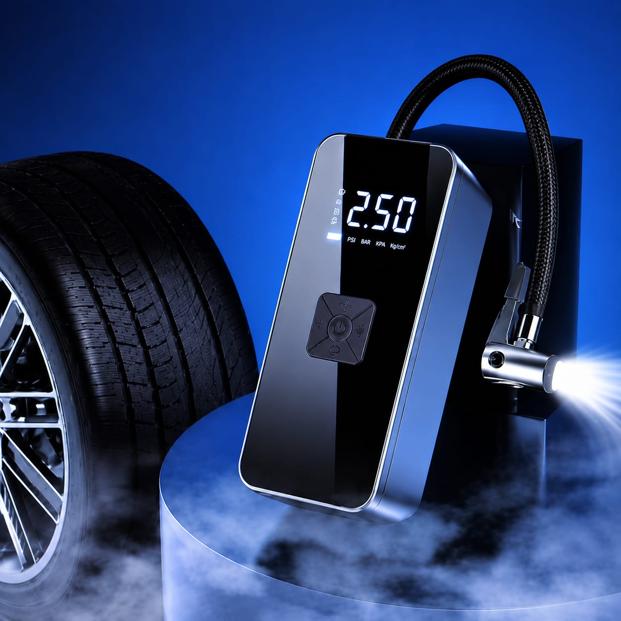 Mini Compresor de Aire Portátil Inteligente 150 PSI con Pantalla Digital