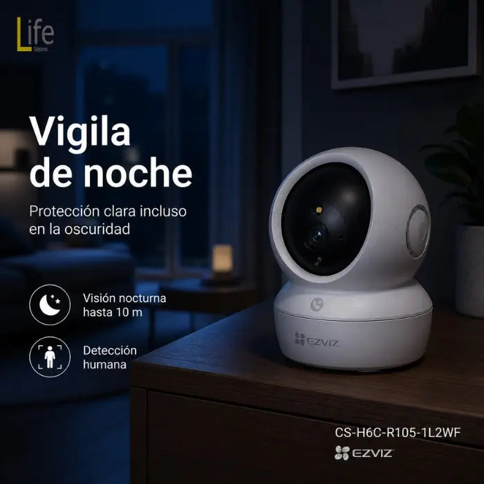 CAMARA DE SEGURIDAD 2MP WIFI CON MOVIMIENTO 360°