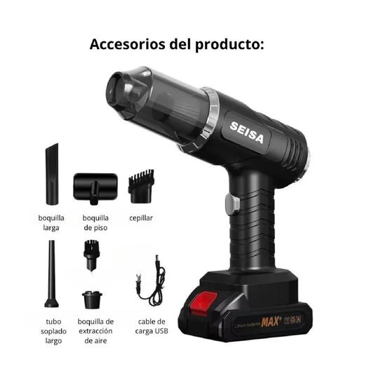 Aspiradora Portátil inalámbrica 2 en 1 para Auto y Hogar